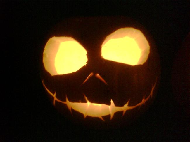 Happy Halloween!!! Jack Skellington Carved into a pumpkin then photographed.