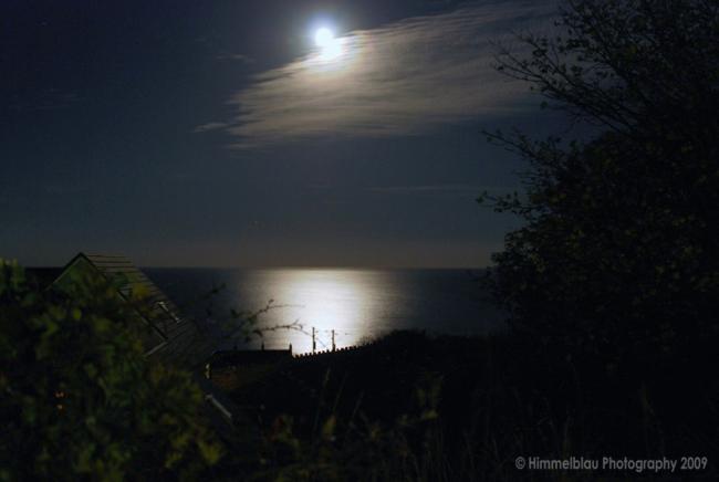 Moonlight Reflecting on the Sea