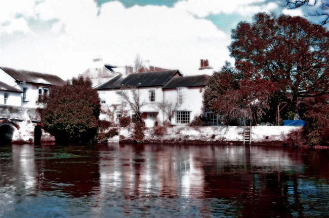 Pink House, overlooking Christchurch River.