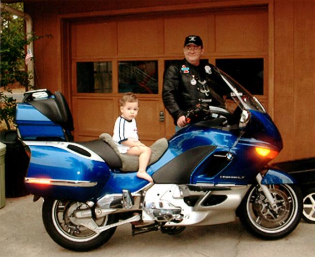 K1200LTC with great nephew, Ethan